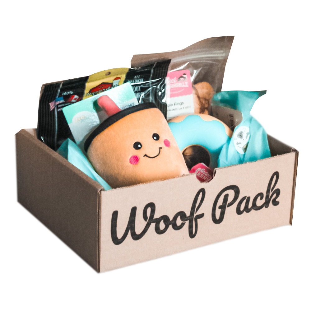 Woof Pack Dog Toys & Treats Box